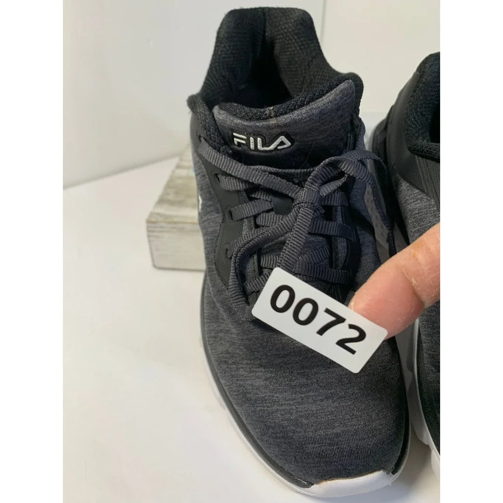Fila Womens Running Shoes Sz 8 Gray Black Lightweight EVA Sole Sneakers Preowned